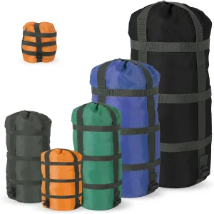 Compression Sacks Ultralight Sleeping Bag Stuff Sack Nylon Compression Stuff Sacks Water Resistant Compression Bag for Backpacking Camping Space Saving Hiking Gear Outdoor