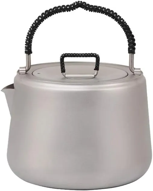 Cookware Water Kettle Pure Titanium Portable Coffee Pot Water Kettle Teapot with Mesh Bag for Travel Camping