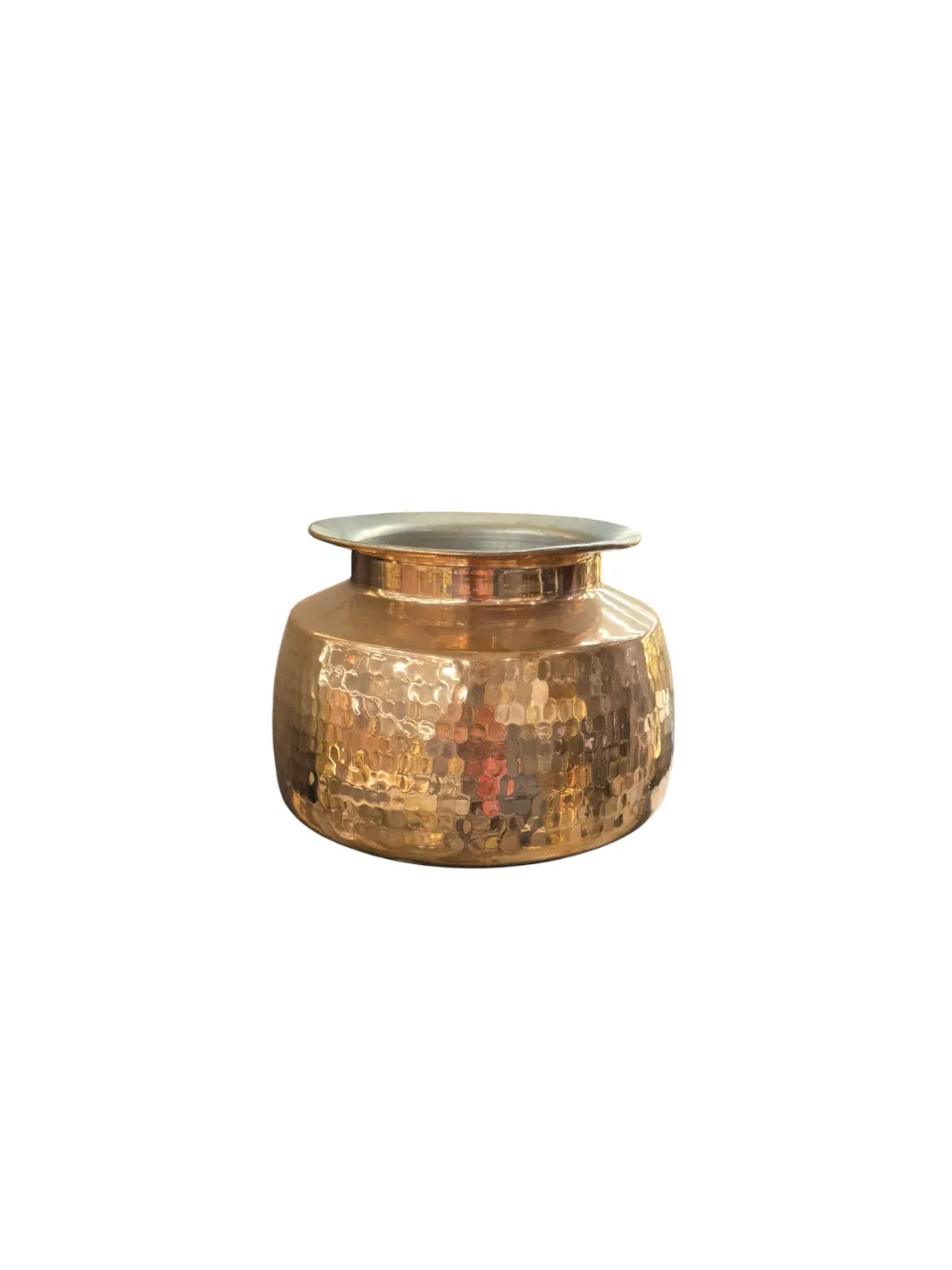 Copper Degh Handi for Cooking & Serving, Hammered Finish, 7", 3 Liter's, Tin Lined