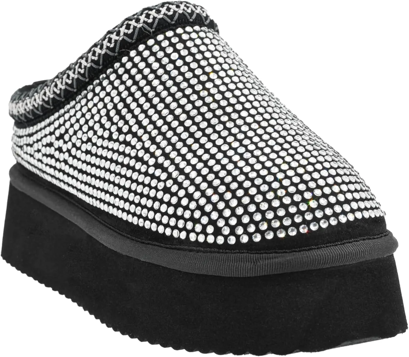 Corkys Footwear Do Not Disturb 1.75-Inch Platform Slippers with Cushioned Insoles, Luxurious Faux Fur Lining, and Rhinestone Embellishments – Cozy and Glamorous