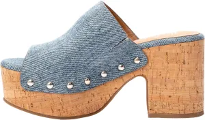 Corkys Footwear Hey Girl Womens Bada Bing Chunky Heels - Featuring a 3.75-inch Chunky Heel and 1.5-Inch Platform, A wide Strap, Stud-Lined Upper, and Cushioned Insoles