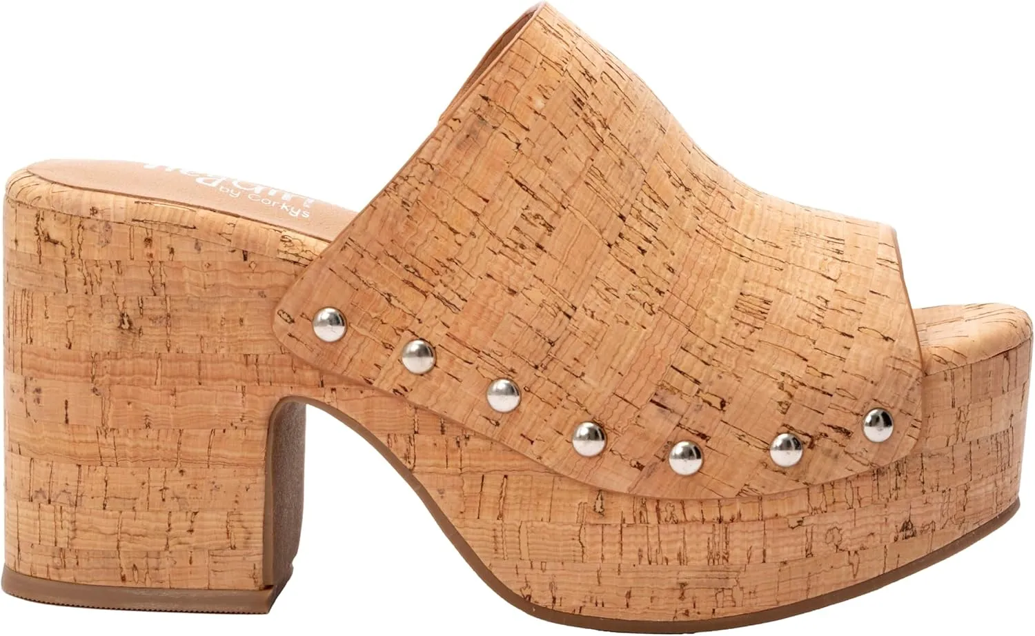 Corkys Footwear Hey Girl Womens Bada Bing Chunky Heels - Featuring a 3.75-inch Chunky Heel and 1.5-Inch Platform, A wide Strap, Stud-Lined Upper, and Cushioned Insoles