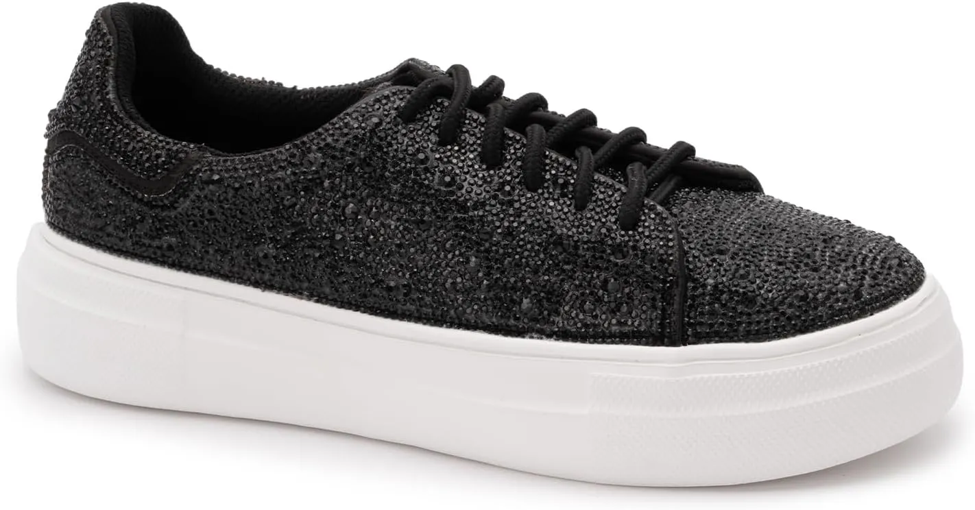 Corkys Footwear Hey Girl Women's Bedazzle Blue Ombre Fashion Sneake