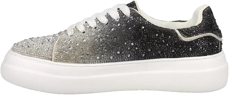 Corkys Footwear Hey Girl Women's Bedazzle Blue Ombre Fashion Sneake