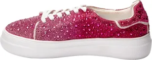 Corkys Footwear Hey Girl Women's Bedazzle Blue Ombre Fashion Sneake