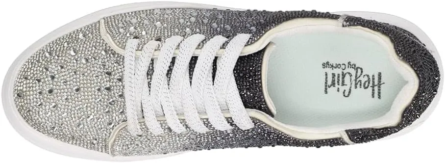 Corkys Footwear Hey Girl Women's Bedazzle Blue Ombre Fashion Sneake