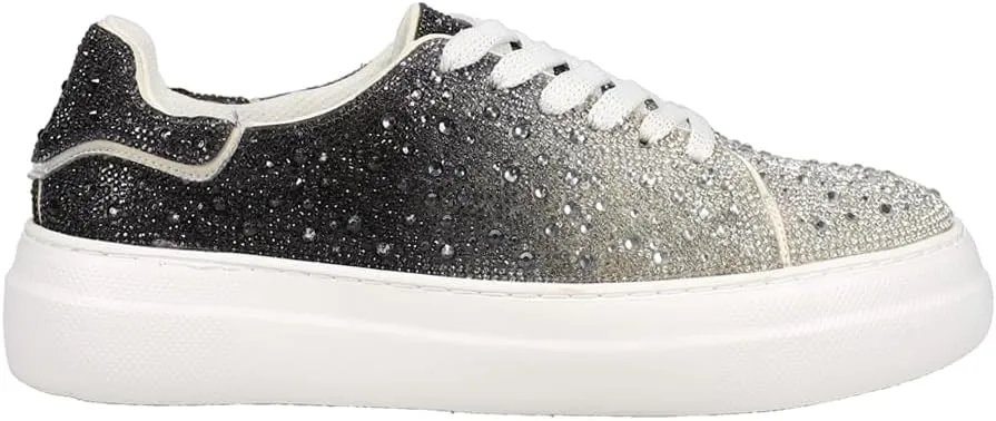 Corkys Footwear Hey Girl Women's Bedazzle Blue Ombre Fashion Sneake