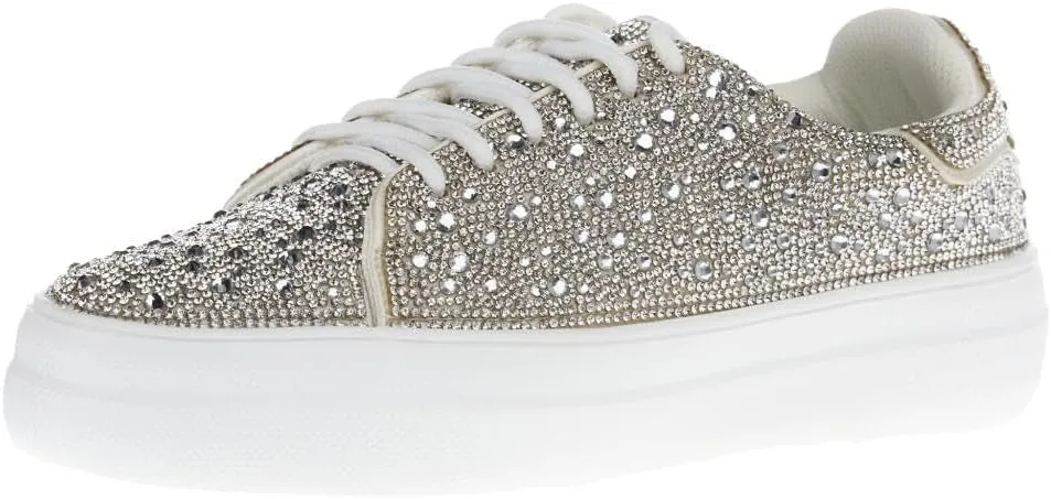 Corkys Footwear Hey Girl Women's Bedazzle Blue Ombre Fashion Sneake