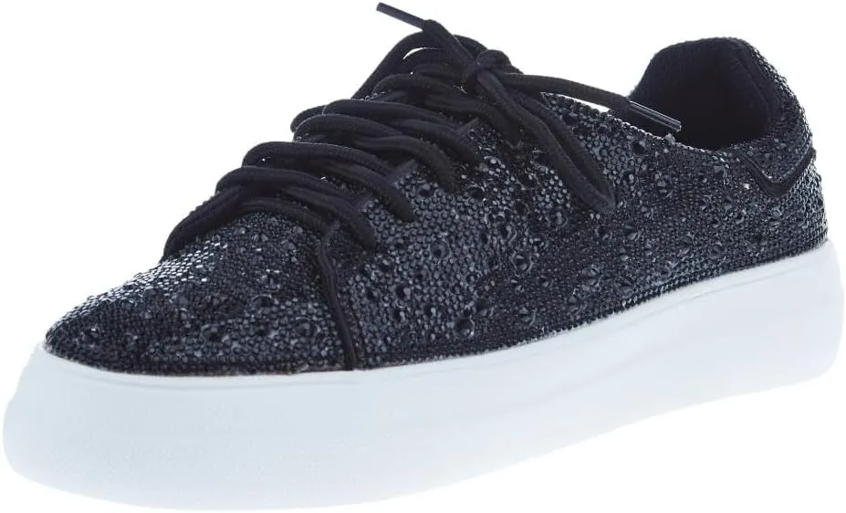 Corkys Footwear Hey Girl Women's Bedazzle Blue Ombre Fashion Sneake