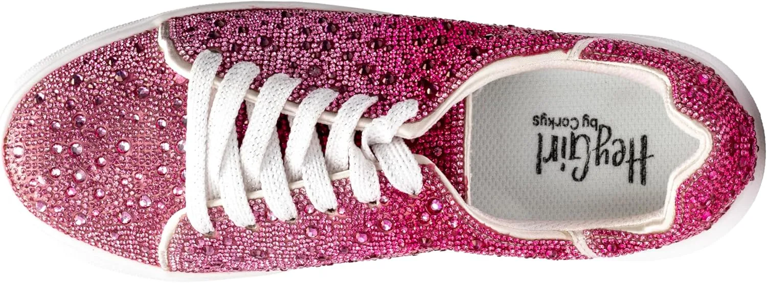 Corkys Footwear Hey Girl Women's Bedazzle Blue Ombre Fashion Sneake