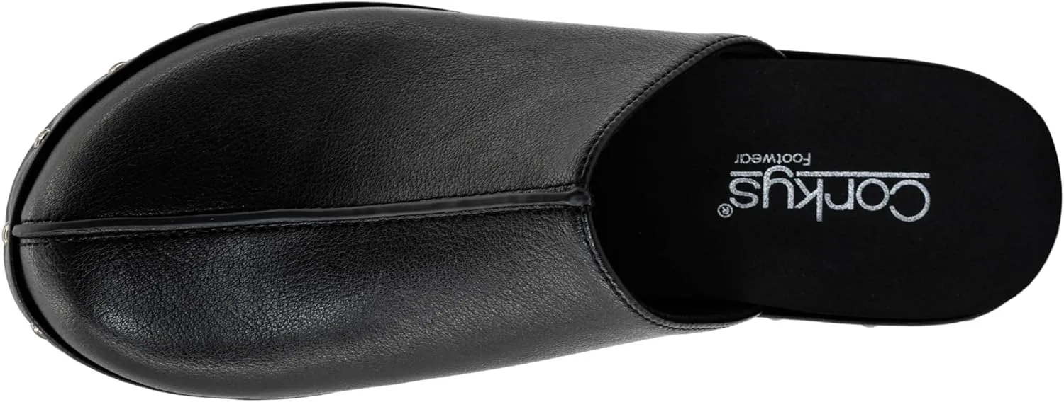 Corkys Footwear Newbie 1.75-Inch Platform Wedges Memory Foam Cushioned Slip-On with Chic Stud Detailing Stylish Comfort for Fall