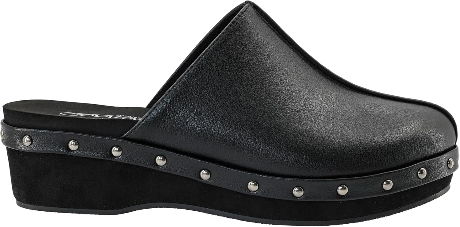 Corkys Footwear Newbie 1.75-Inch Platform Wedges Memory Foam Cushioned Slip-On with Chic Stud Detailing Stylish Comfort for Fall