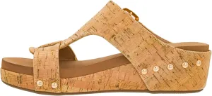 Corkys Footwear Top Secret 2 inch Wedge, Featuring A Slip-on Design, Signature EVA Cushioned Insoles For All Day Wear, Studs Along The Outsole, And An Adjustable Buckle