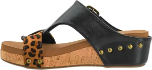 Corkys Footwear Top Secret 2 inch Wedge, Featuring A Slip-on Design, Signature EVA Cushioned Insoles For All Day Wear, Studs Along The Outsole, And An Adjustable Buckle