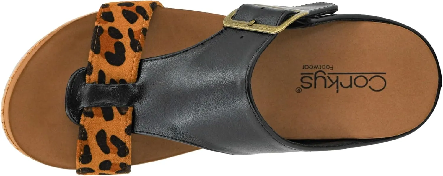 Corkys Footwear Top Secret 2 inch Wedge, Featuring A Slip-on Design, Signature EVA Cushioned Insoles For All Day Wear, Studs Along The Outsole, And An Adjustable Buckle