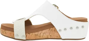Corkys Footwear Top Secret 2 inch Wedge, Featuring A Slip-on Design, Signature EVA Cushioned Insoles For All Day Wear, Studs Along The Outsole, And An Adjustable Buckle