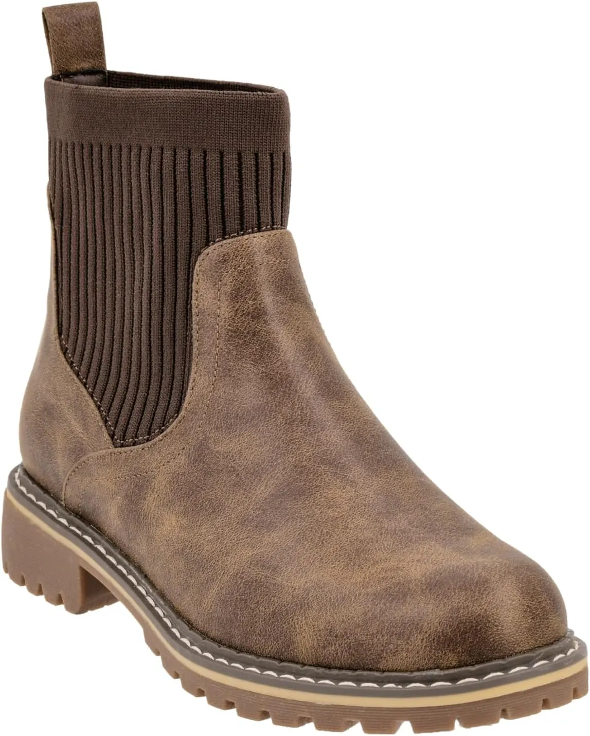 Corkys Footwear Womens Cabin Fever Bootie - Featuring a Sock Top Upper, A Lug Outsole with a 1-Inch Heel, Comfortable and Cushioned Insoles For All-Day Wear