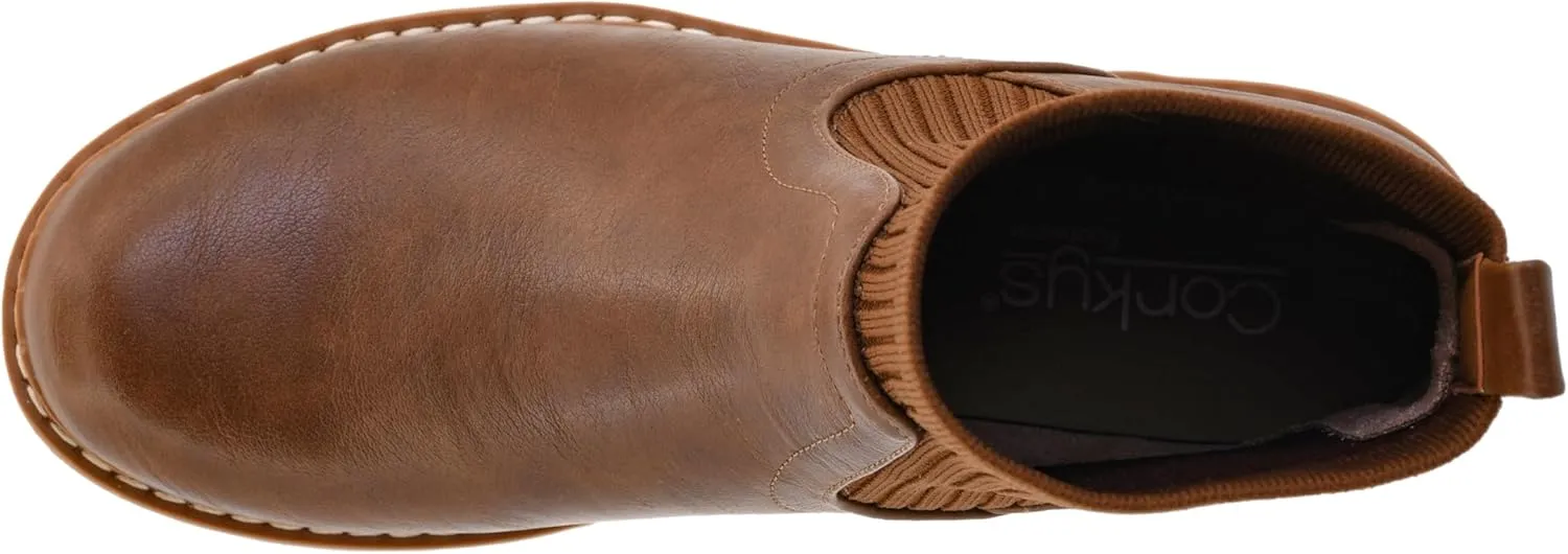 Corkys Footwear Womens Cabin Fever Bootie - Featuring a Sock Top Upper, A Lug Outsole with a 1-Inch Heel, Comfortable and Cushioned Insoles For All-Day Wear