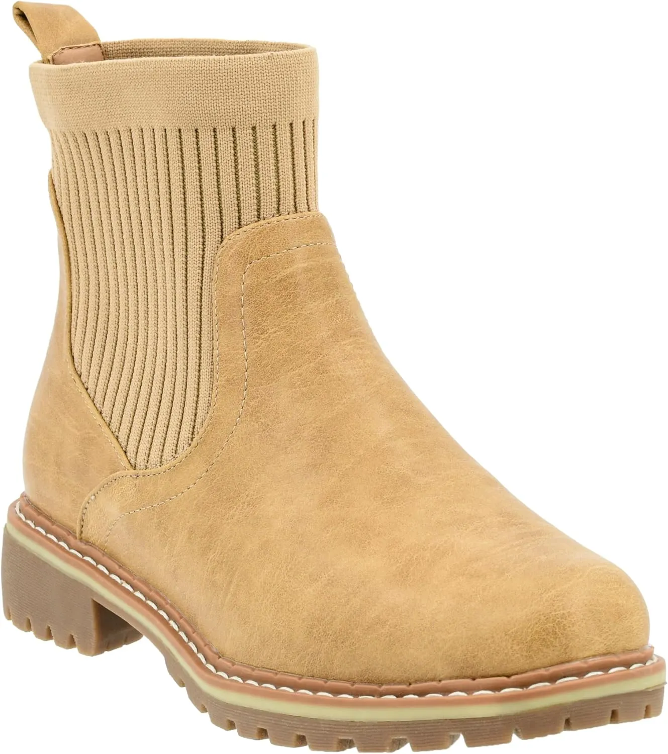 Corkys Footwear Womens Cabin Fever Bootie - Featuring a Sock Top Upper, A Lug Outsole with a 1-Inch Heel, Comfortable and Cushioned Insoles For All-Day Wear