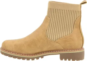 Corkys Footwear Womens Cabin Fever Bootie - Featuring a Sock Top Upper, A Lug Outsole with a 1-Inch Heel, Comfortable and Cushioned Insoles For All-Day Wear