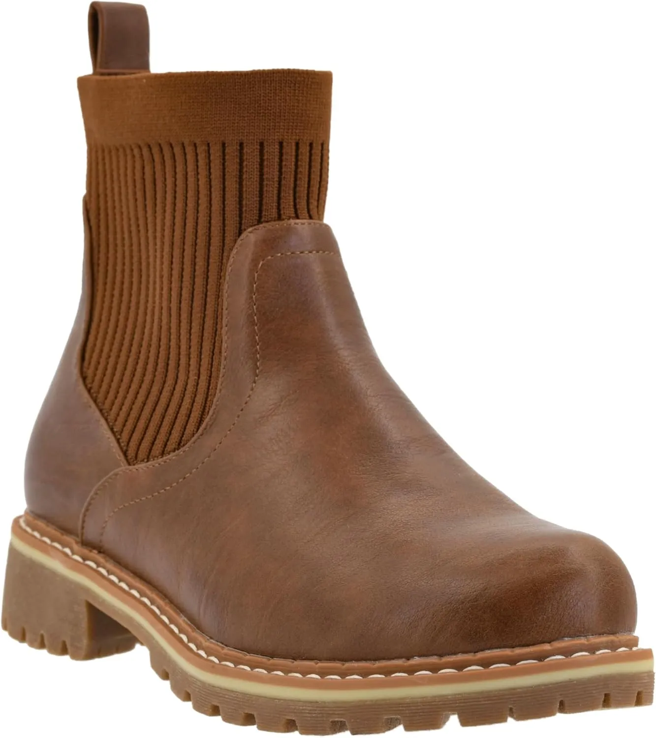 Corkys Footwear Womens Cabin Fever Bootie - Featuring a Sock Top Upper, A Lug Outsole with a 1-Inch Heel, Comfortable and Cushioned Insoles For All-Day Wear
