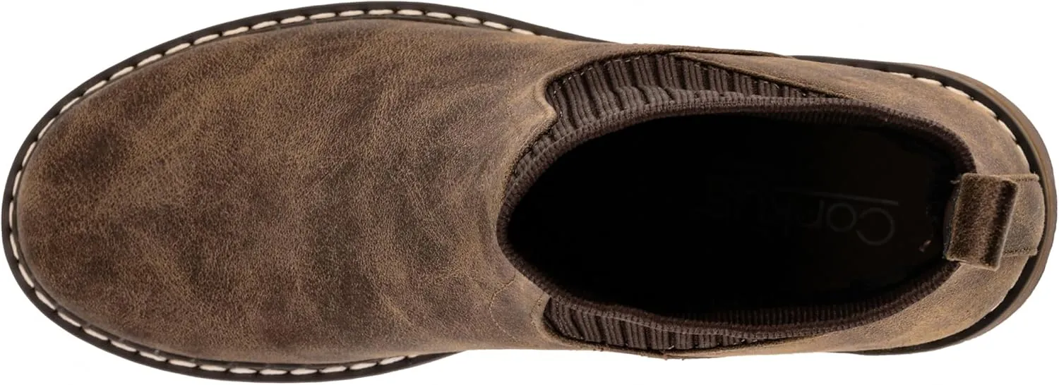 Corkys Footwear Womens Cabin Fever Bootie - Featuring a Sock Top Upper, A Lug Outsole with a 1-Inch Heel, Comfortable and Cushioned Insoles For All-Day Wear