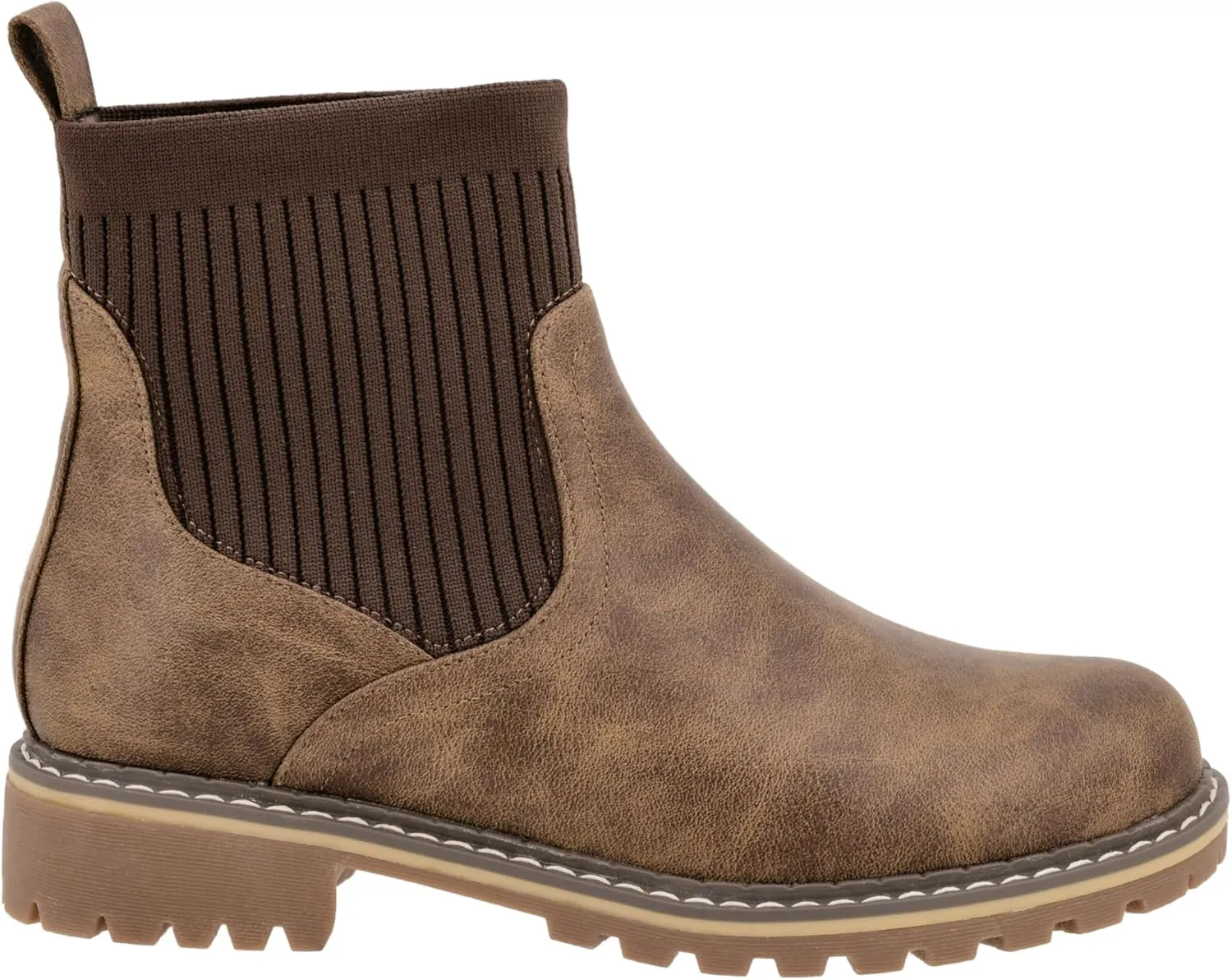 Corkys Footwear Womens Cabin Fever Bootie - Featuring a Sock Top Upper, A Lug Outsole with a 1-Inch Heel, Comfortable and Cushioned Insoles For All-Day Wear