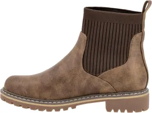 Corkys Footwear Womens Cabin Fever Bootie - Featuring a Sock Top Upper, A Lug Outsole with a 1-Inch Heel, Comfortable and Cushioned Insoles For All-Day Wear