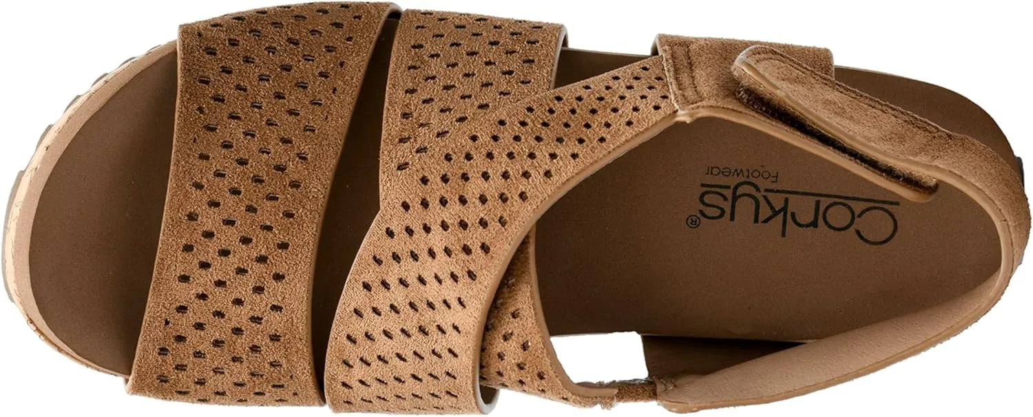 Corkys Footwear Womens Guilty Pleasure Wedges - Featuring a 2.5-Inch Heel, Corkys Signature Soft Cushion EVA Insoles, And A Strappy and Breathable Upper