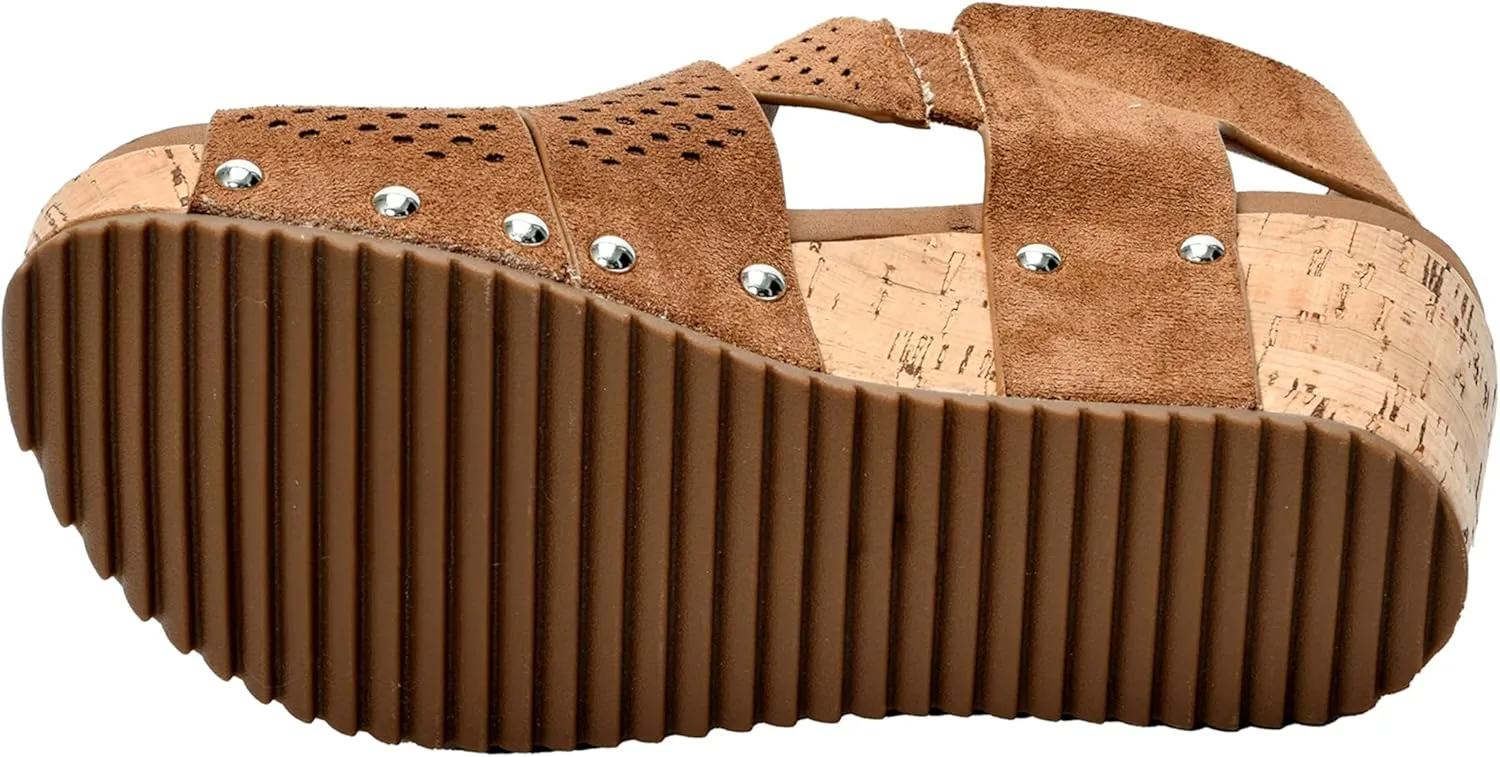 Corkys Footwear Womens Guilty Pleasure Wedges - Featuring a 2.5-Inch Heel, Corkys Signature Soft Cushion EVA Insoles, And A Strappy and Breathable Upper