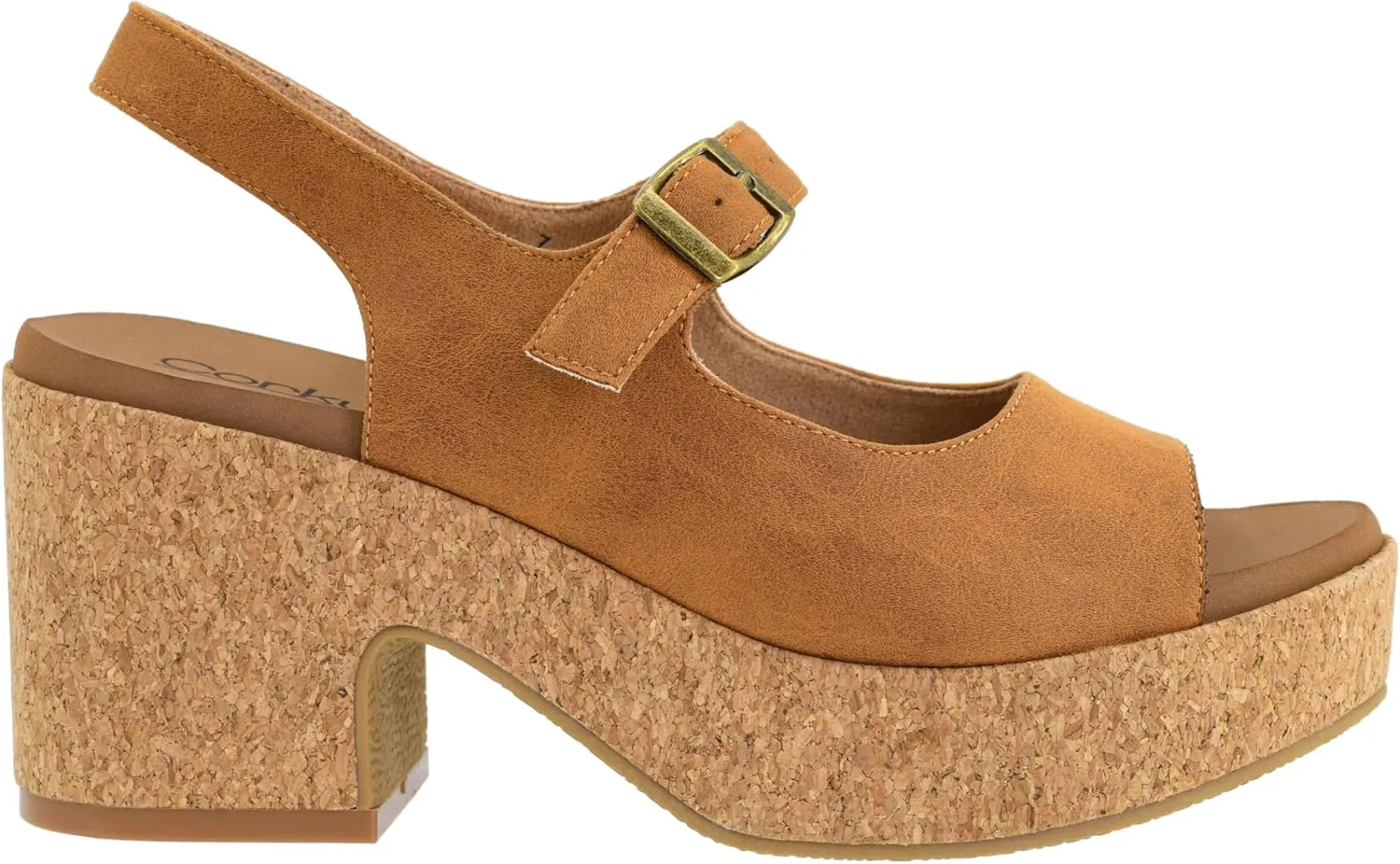 Corkys Footwear Women's Miss Behavin 3.25 Inch Chunky Block Heel with Cushioned EVA Insoles and a functional Buckle Closure