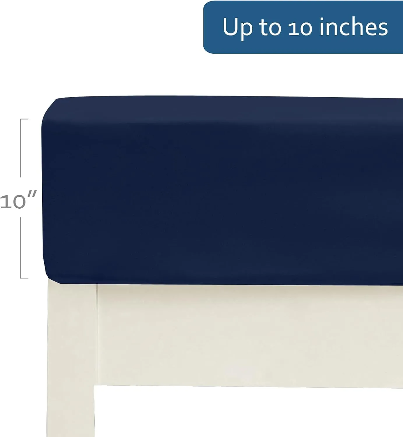 Cot Sheet 31" x 75"(2 Pack), Cot Fitted Sheet Ultra Soft and Breathable Snug Fit for Narrow Twin Mattress/Camp Bunk Beds/RVs Bunk/Guest Beds/Army Cots/Trifold Mattress Navy and Grey, Sheet Only
