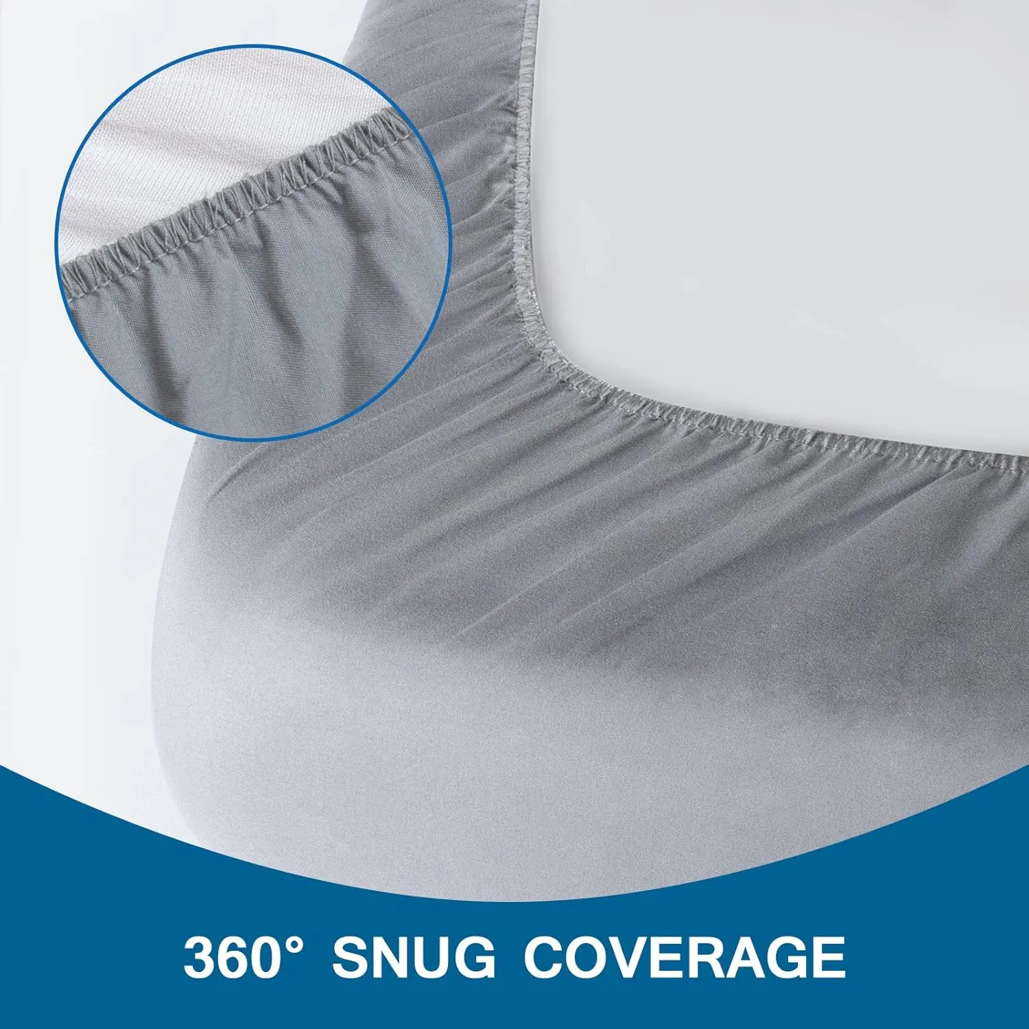 Cot Sheets 31" x 75", 2 Pack Cot Size Sheet Fitted with Narrow Twin/Camp Bunk/Rvs Bunk/Guest Beds/Army Cots/Trifold Mattress, Super Soft Breathable Microfiber Bed Cover, Bottom Sheet, Gray