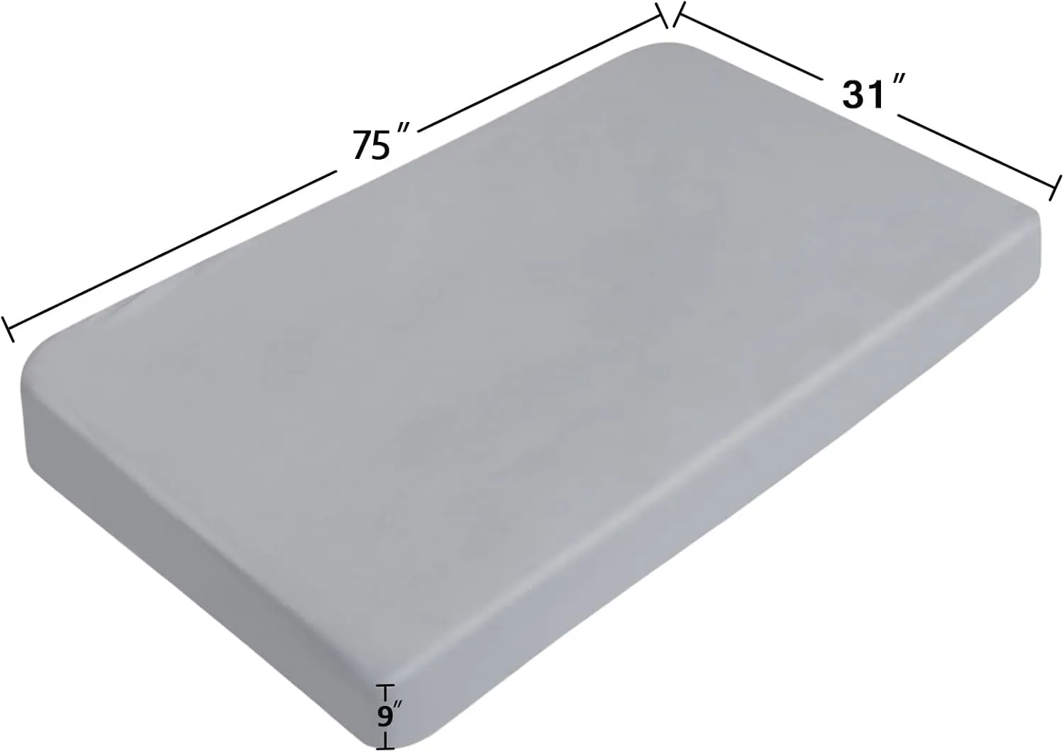 Cot Sheets 31" x 75", 2 Pack Cot Size Sheet Fitted with Narrow Twin/Camp Bunk/Rvs Bunk/Guest Beds/Army Cots/Trifold Mattress, Super Soft Breathable Microfiber Bed Cover, Bottom Sheet, Gray