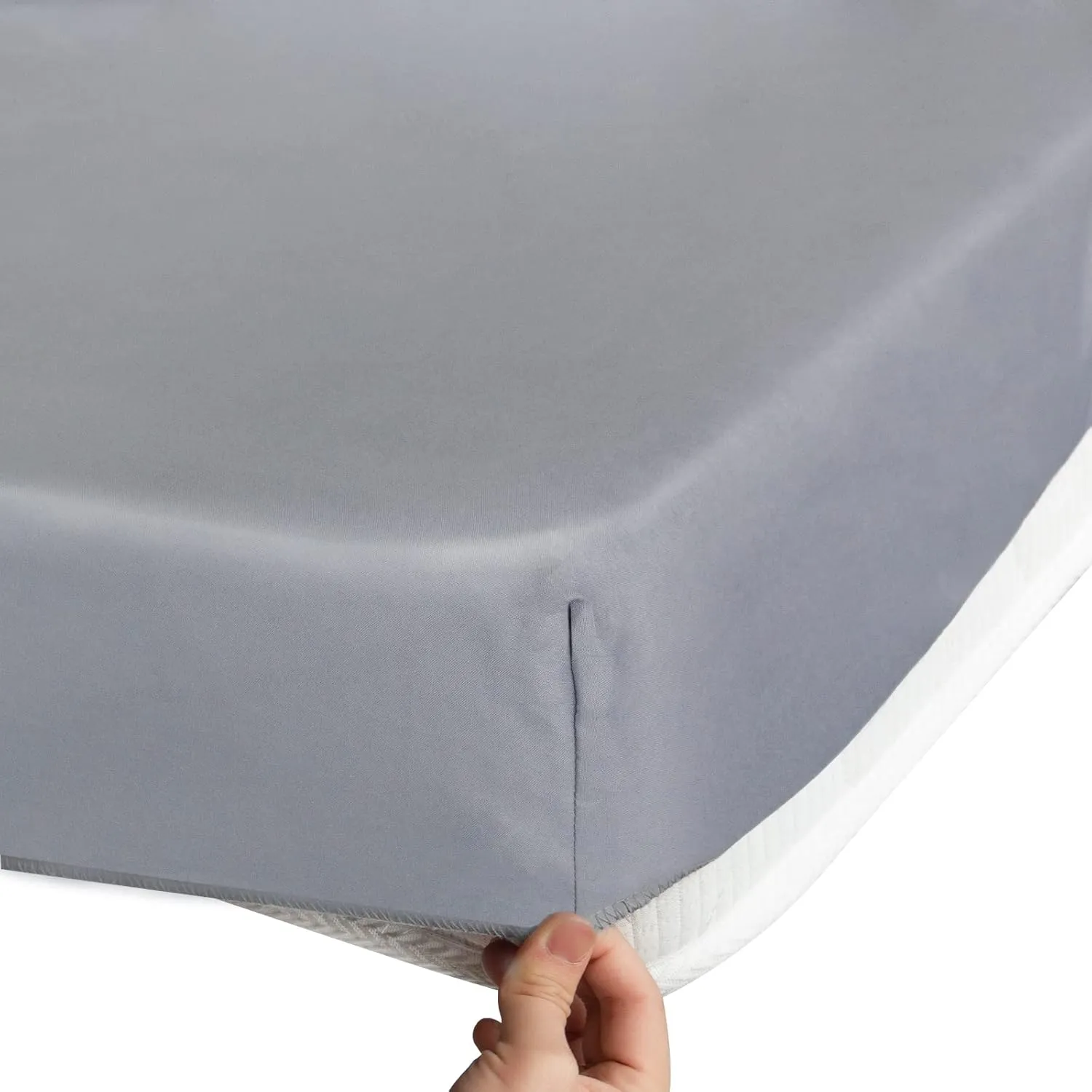 Cot Sheets 31" x 75", 2 Pack Cot Size Sheet Fitted with Narrow Twin/Camp Bunk/Rvs Bunk/Guest Beds/Army Cots/Trifold Mattress, Super Soft Breathable Microfiber Bed Cover, Bottom Sheet, Gray