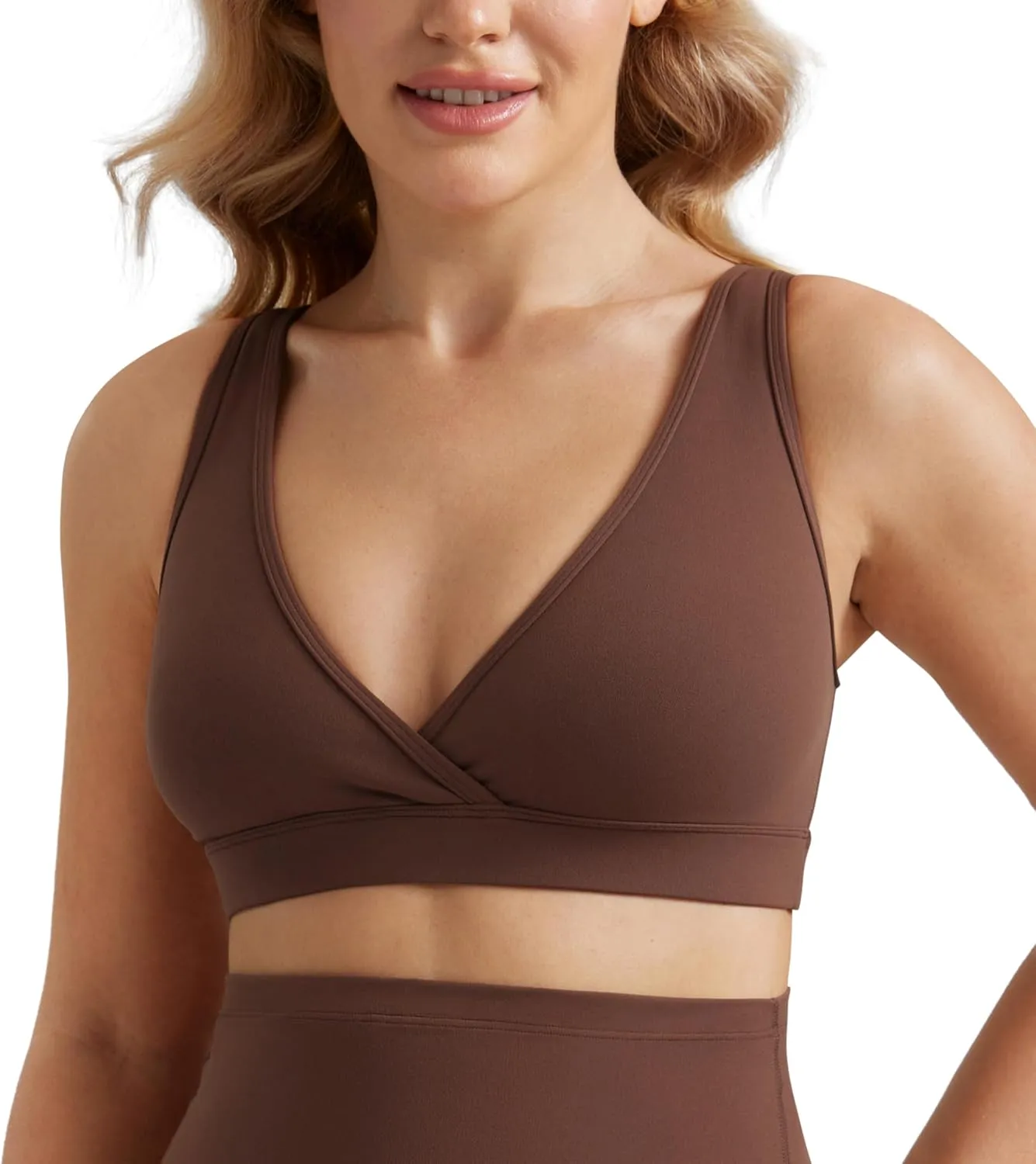CRZ YOGA Butterluxe Maternity Nursing Bras for Women Crossover Wireless Sleep Breastfeeding Lounge Pregnancy Bralette Comfy