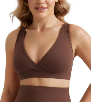 CRZ YOGA Butterluxe Maternity Nursing Bras for Women Crossover Wireless Sleep Breastfeeding Lounge Pregnancy Bralette Comfy