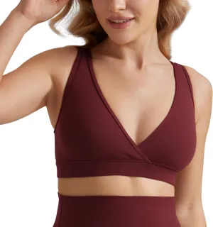 CRZ YOGA Butterluxe Maternity Nursing Bras for Women Crossover Wireless Sleep Breastfeeding Lounge Pregnancy Bralette Comfy