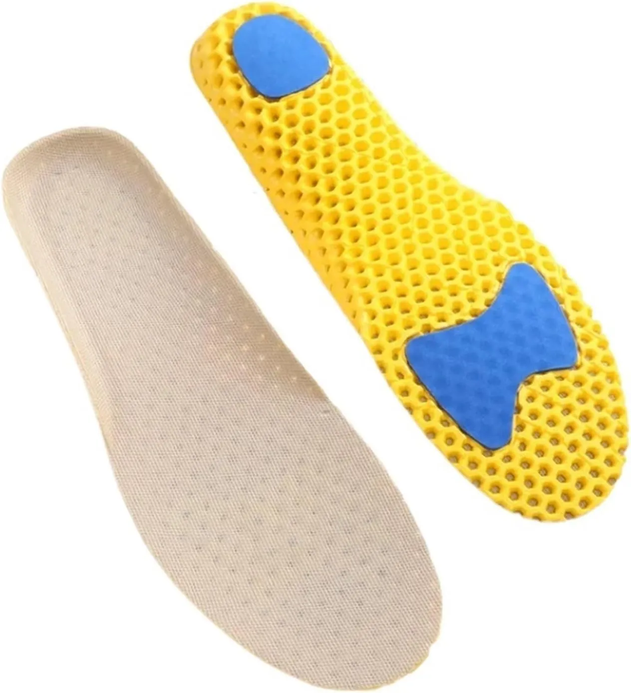 CSCDD Memory Foam Insoles for Shoes Sole Mesh Breathable Cushion Running Insoles for Feet Man Women Orthopedic Insoles(43)