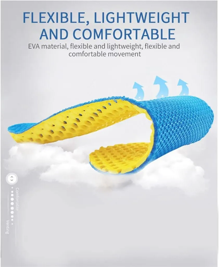 CSCDD Memory Foam Insoles for Shoes Sole Mesh Deodorant Breathable Cushion Running Insoles for Feet Orthopedic Insoles(Large)