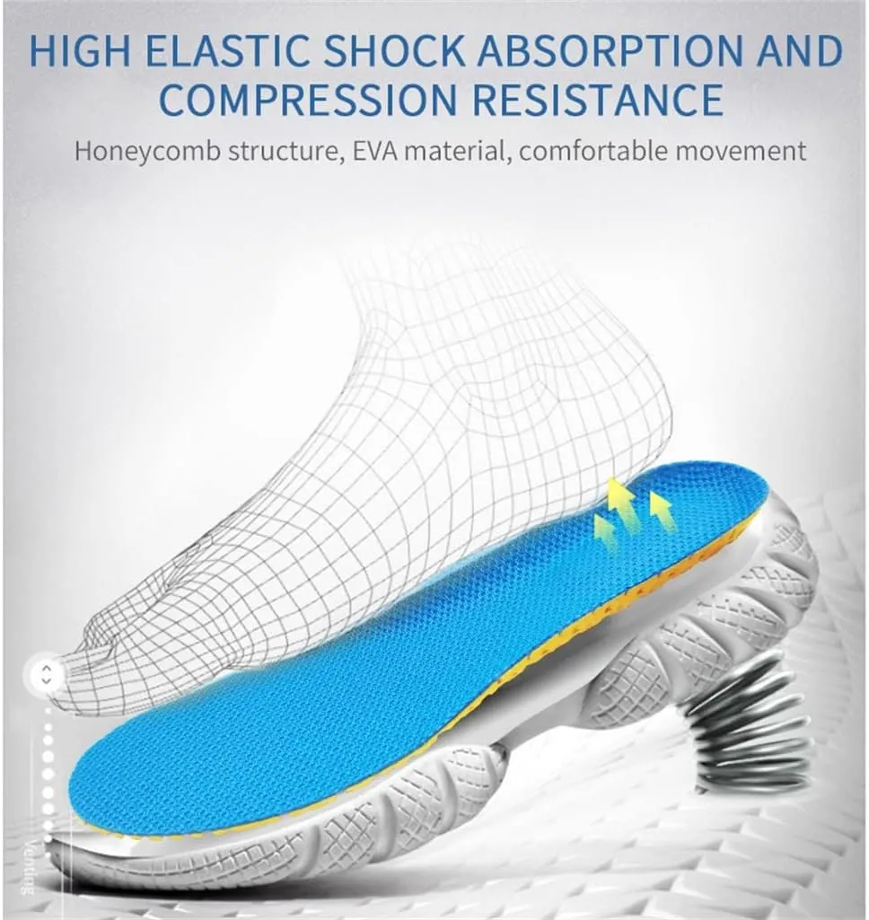 CSCDD Memory Foam Insoles for Shoes Sole Mesh Deodorant Breathable Cushion Running Insoles for Feet Orthopedic Insoles(Large)