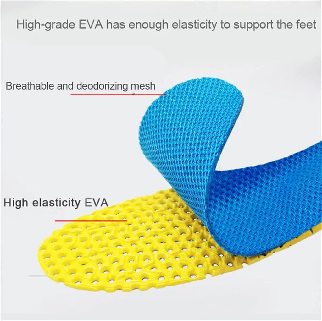 CSCDD Memory Foam Insoles for Shoes Sole Mesh Deodorant Breathable Cushion Running Insoles for Feet Orthopedic Insoles(Large)