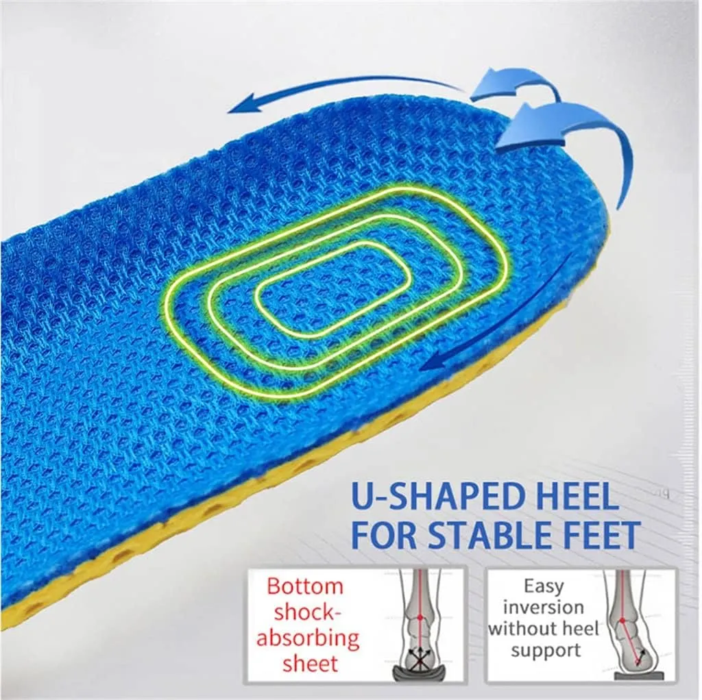CSCDD Memory Foam Insoles for Shoes Sole Mesh Deodorant Breathable Cushion Running Insoles for Feet Orthopedic Insoles(Large)