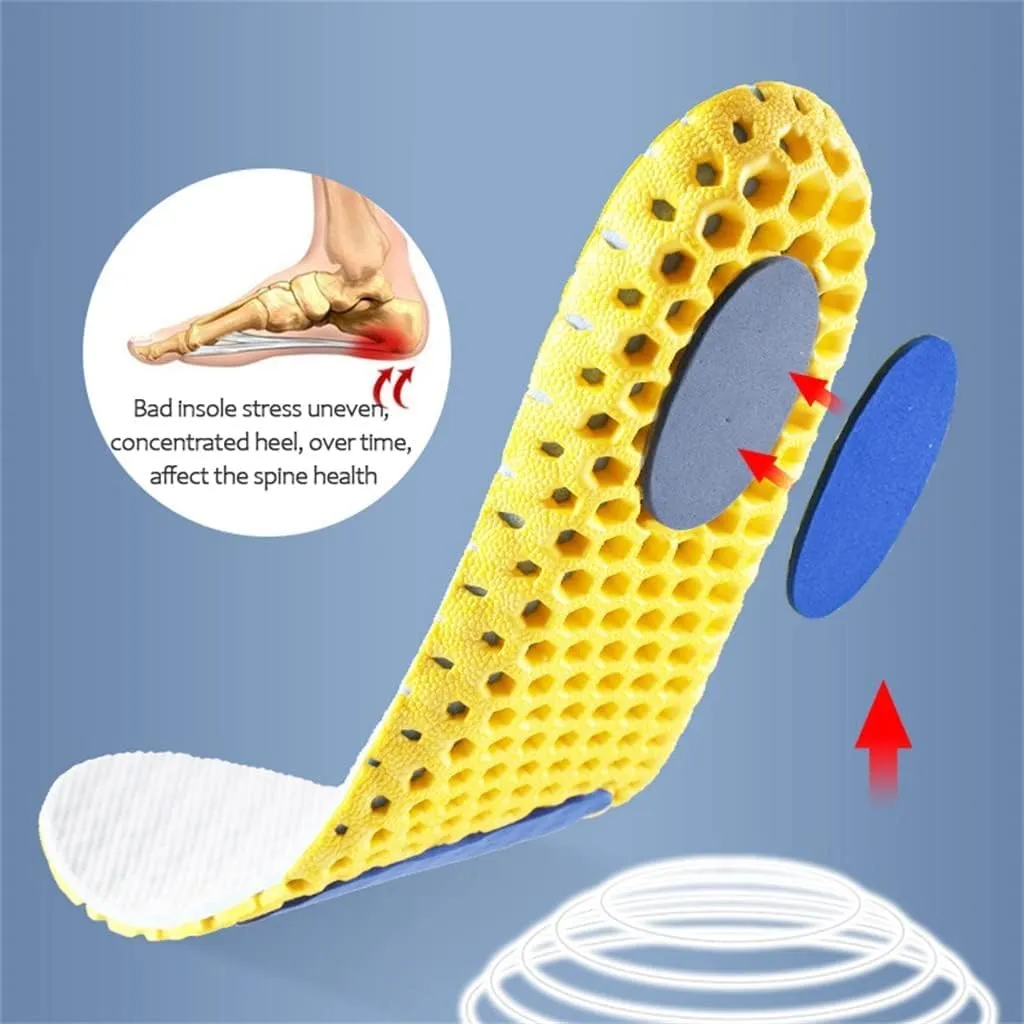 CSCDD Version Orthopedic Memory Foam Sport Insoles Woman Men Shoes Feet Soles Pad Mesh Deodorant Breathable Cushion(35-39)