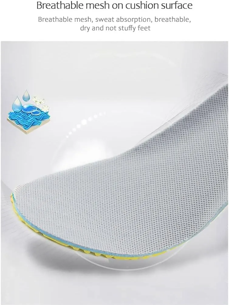 CSCDD Version Orthopedic Memory Foam Sport Insoles Woman Men Shoes Feet Soles Pad Mesh Deodorant Breathable Cushion(35-39)