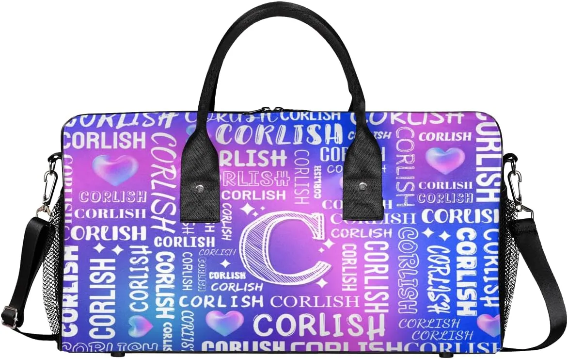 Custom Sports Tote Duffle Bag for Women Men Weekender Travel Bag Carry on Overnight for Sports Hospital Camping Gym
