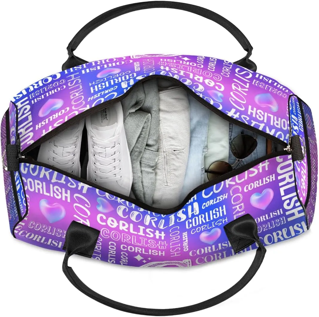 Custom Sports Tote Duffle Bag for Women Men Weekender Travel Bag Carry on Overnight for Sports Hospital Camping Gym