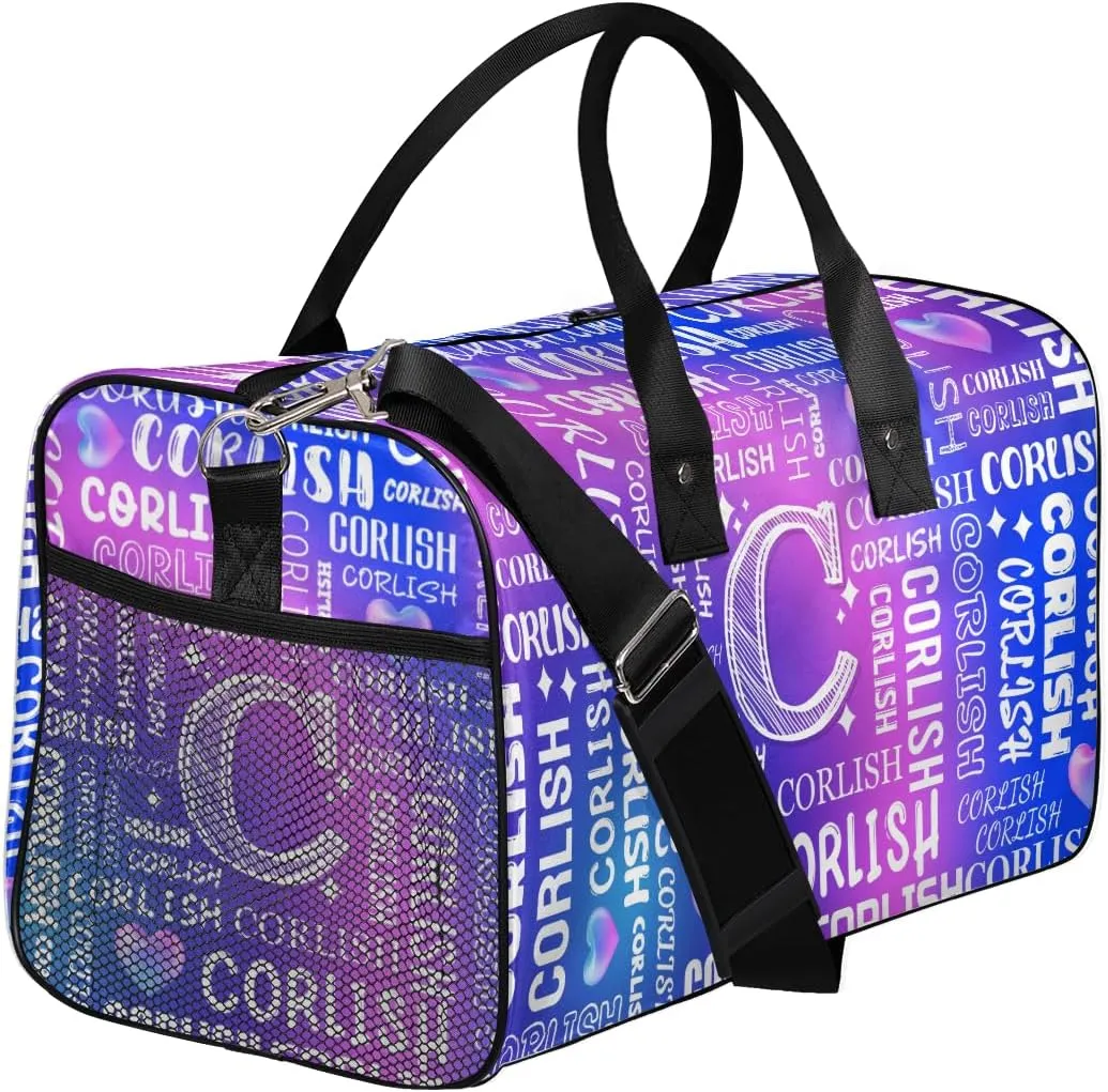 Custom Sports Tote Duffle Bag for Women Men Weekender Travel Bag Carry on Overnight for Sports Hospital Camping Gym