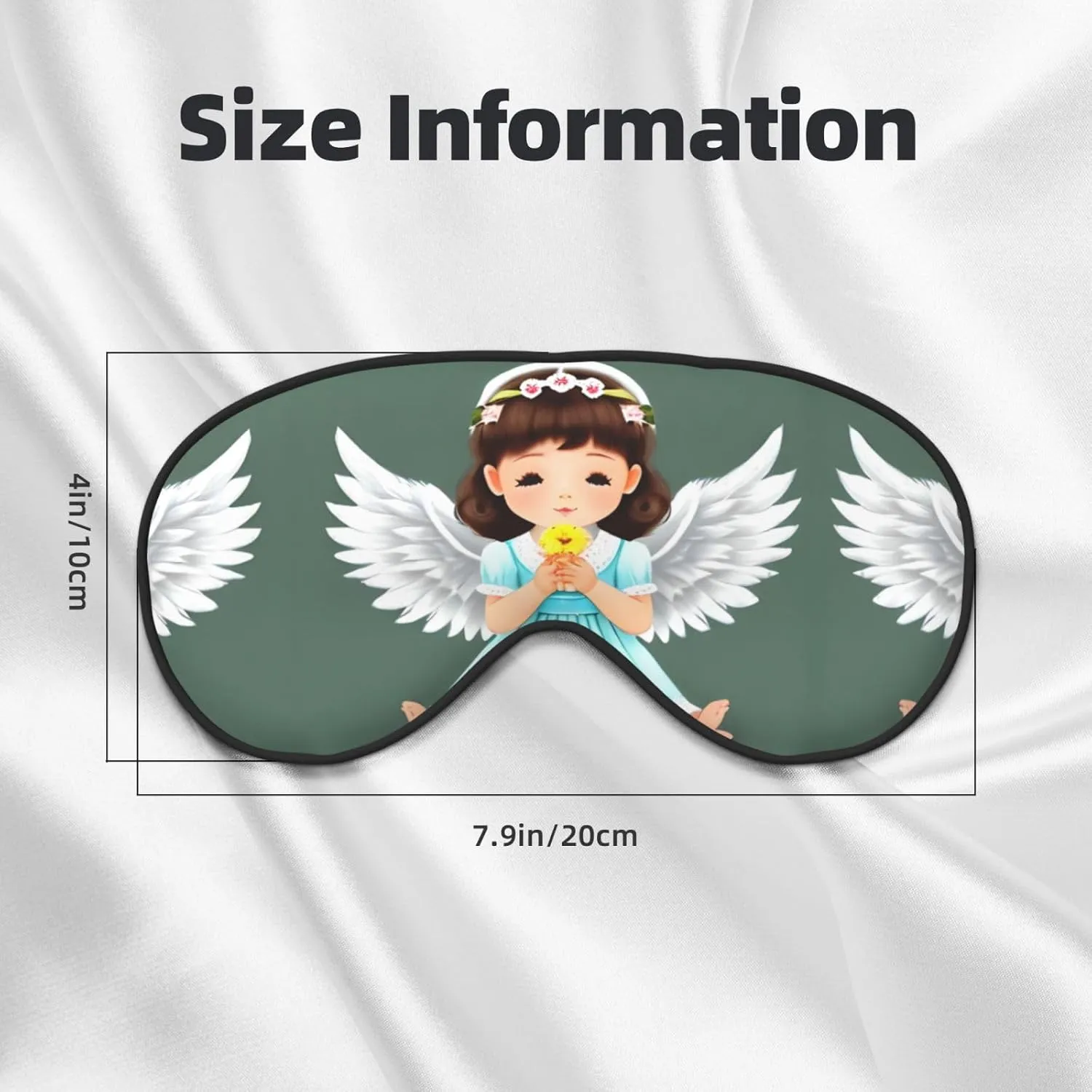 Cute Little Angel Head-Mounted Double-Sided Light-Blocking Sleeping Eye mask to Protect Eyes and Relieve Eye Fatigue