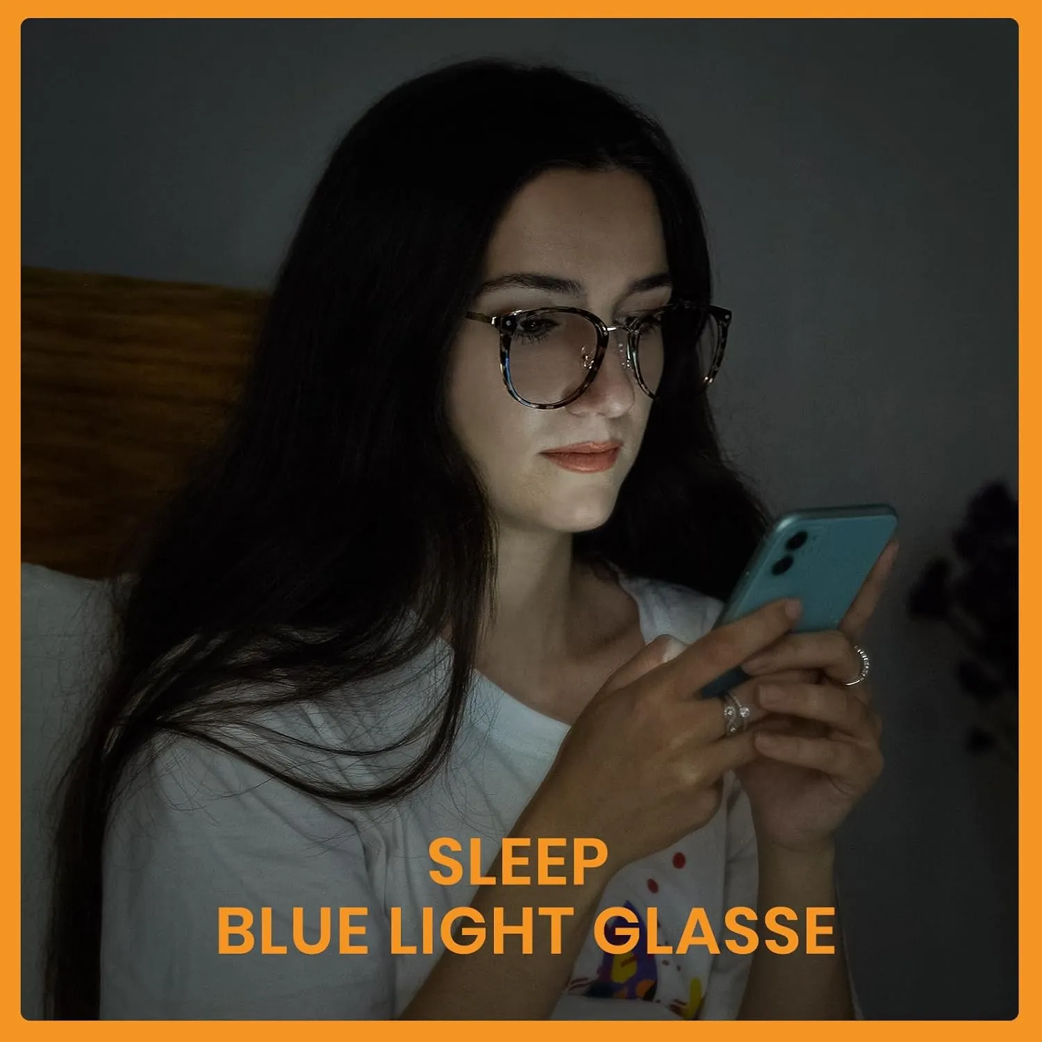 Cyxus Blue Light Sleep Glasses for Women, Blue Light Blocking Sleeping Eyeglasses for Woman Improve Your Sleep Quality